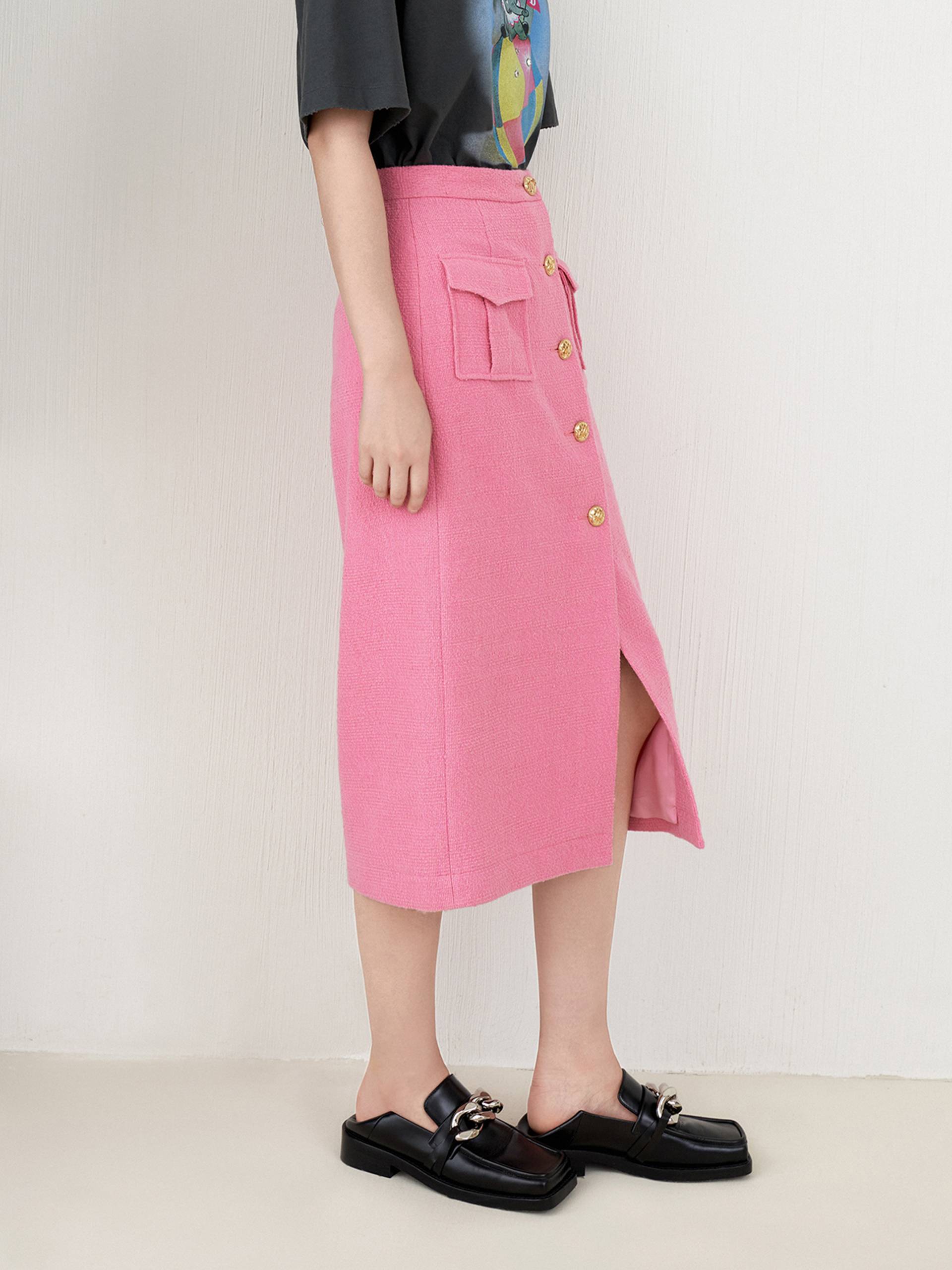 2022春季新品棉质肌理感h型复古半身裙